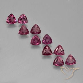 3.80캐럿 천연 마젠타-핑크 로돌라이트 가넷 보석, 트릴리언, 5.1×5 mm, VS