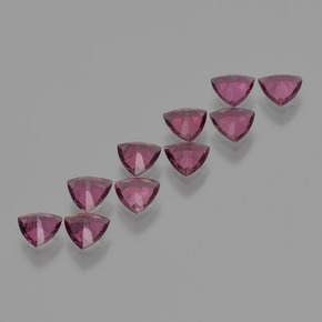4.22캐럿 천연 딥 퍼플 로돌라이트 가넷 보석, 트릴리언, 5.1×5.1 mm, VS