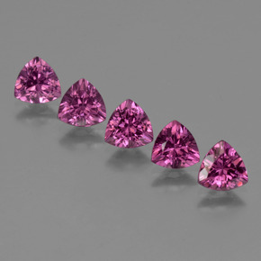 2.77캐럿 천연 핑크빛 로즈 로돌라이트 가넷 보석, 트릴리언, 5.2×5.1 mm, VS