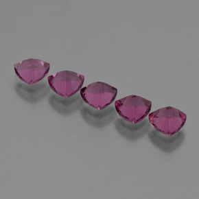 2.77캐럿 천연 핑크빛 로즈 로돌라이트 가넷 보석, 트릴리언, 5.2×5.1 mm, VS
