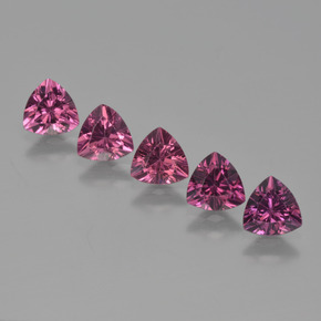 캐럿 천연 핑크빛 로즈 로돌라이트 가넷 보석, 트릴리언, 5.1×5 mm, VS