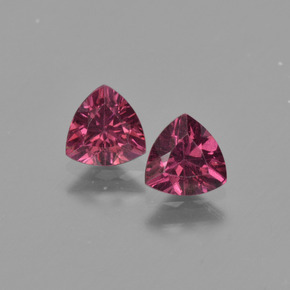 캐럿 천연 핑크빛 로즈 로돌라이트 가넷 보석, 트릴리언, 5.2×5.2 mm, VS
