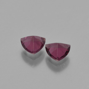 캐럿 천연 핑크빛 로즈 로돌라이트 가넷 보석, 트릴리언, 5.2×5.2 mm, VS