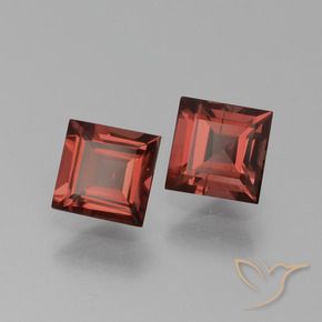 1.44캐럿 천연 미디엄 다크 레드 로돌라이트 가넷 보석, 정사각형, VS-SI