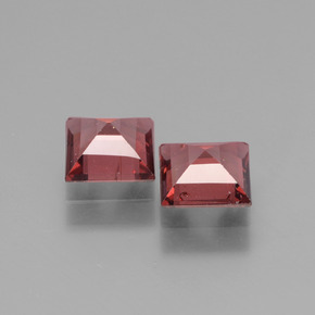 1.44캐럿 천연 핑크빛 레드 로돌라이트 가넷 보석, 스퀘어, 5.1×5.1 mm, VS