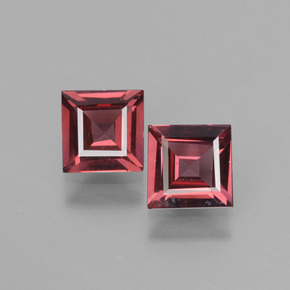 캐럿 천연 핑크빛 로즈 로돌라이트 가넷 보석, 스퀘어, 5×5 mm, VS
