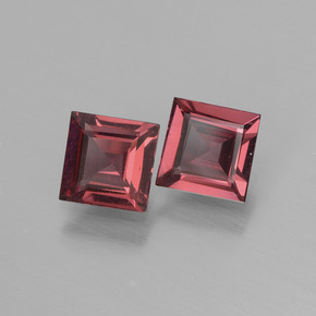 캐럿 천연 핑크빛 로즈 로돌라이트 가넷 보석, 스퀘어, 5×5 mm, VS