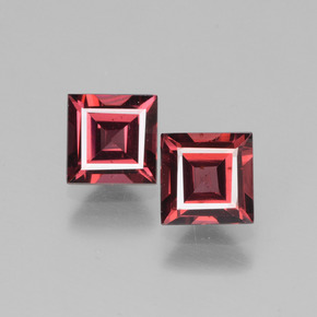 캐럿 천연 핑크빛 로즈 로돌라이트 가넷 보석, 스퀘어, 5.1×5.1 mm, VS