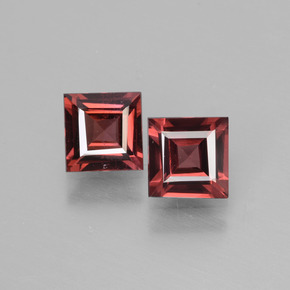 캐럿 천연 핑크빛 로즈 로돌라이트 가넷 보석, 스퀘어, 4.8×4.8 mm, VS