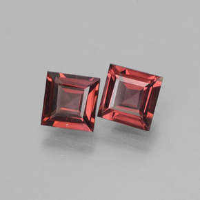 캐럿 천연 핑크빛 로즈 로돌라이트 가넷 보석, 스퀘어, 4.8×4.8 mm, VS