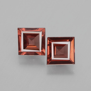 1.23캐럿 천연 핑크빛 로즈 로돌라이트 가넷 보석, 스퀘어, 4.9×4.9 mm, VS