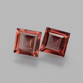 1.23캐럿 천연 핑크빛 로즈 로돌라이트 가넷 보석, 스퀘어, 4.9×4.9 mm, VS
