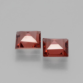 1.23캐럿 천연 핑크빛 로즈 로돌라이트 가넷 보석, 스퀘어, 4.9×4.9 mm, VS