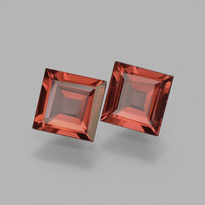 1.26캐럿 천연 핑크빛 로즈 로돌라이트 가넷 보석, 스퀘어, 4.9×4.8 mm, VS