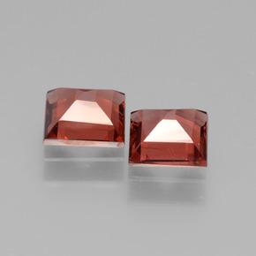 1.26캐럿 천연 핑크빛 로즈 로돌라이트 가넷 보석, 스퀘어, 4.9×4.8 mm, VS