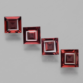 캐럿 천연 핑크빛 로즈 로돌라이트 가넷 보석, 스퀘어, 5×4.9 mm, VS
