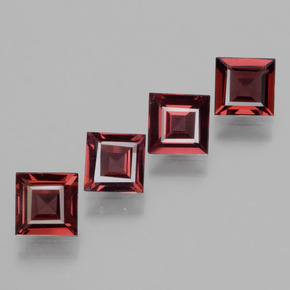 캐럿 천연 핑크빛 로즈 로돌라이트 가넷 보석, 스퀘어, 5×4.9 mm, VS