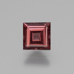 0.88캐럿 천연 핑크빛 로즈 로돌라이트 가넷, 스퀘어, 5.2×5.1 mm, VS
