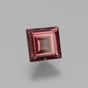 0.88캐럿 천연 핑크빛 로즈 로돌라이트 가넷, 스퀘어, 5.2×5.1 mm, VS