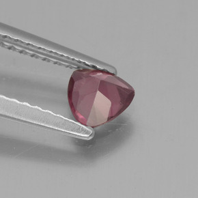 0.42캐럿 천연 핑크빛 로즈 로돌라이트 가넷, 트릴리언, 4.8×4.8 mm, VS