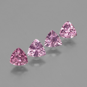 1.94캐럿 천연 핑크빛 로즈 로돌라이트 가넷 보석, 트릴리언, 5.2×5 mm, VS