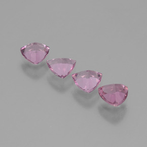 1.94캐럿 천연 핑크빛 로즈 로돌라이트 가넷 보석, 트릴리언, 5.2×5 mm, VS