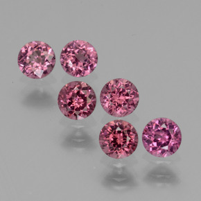 캐럿 천연 분홍빛이 도는 장미 로돌라이트 가넷 보석, 라운드 컷, VS