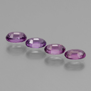 1.54캐럿 천연 미디엄 퍼플 로돌라이트 가넷 보석, 타원형 컷, 5.3×3.4 mm, VS
