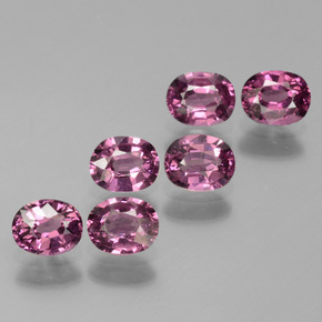 캐럿 천연 핑크빛 로즈 로돌라이트 가넷 보석, 타원형 컷, 5×4.1 mm, VS