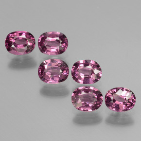 캐럿 천연 핑크빛 로즈 로돌라이트 가넷 보석, 타원형 컷, 5×4.1 mm, VS