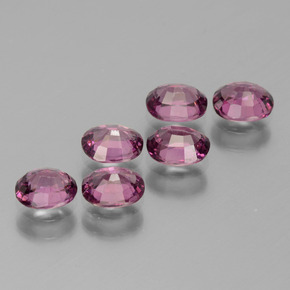 캐럿 천연 핑크빛 로즈 로돌라이트 가넷 보석, 타원형 컷, 5×4.1 mm, VS