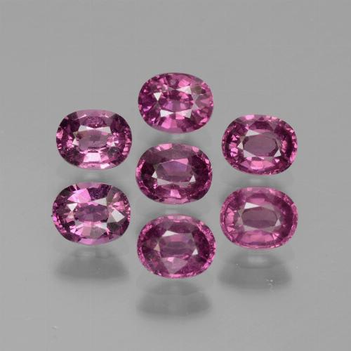 3.56캐럿 천연 붉은빛 퍼플 로돌라이트 가넷 보석, 타원형 컷, 5.1×4 mm, VS