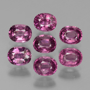 3.56캐럿 천연 붉은빛 퍼플 로돌라이트 가넷 보석, 타원형 컷, 5.1×4 mm, VS