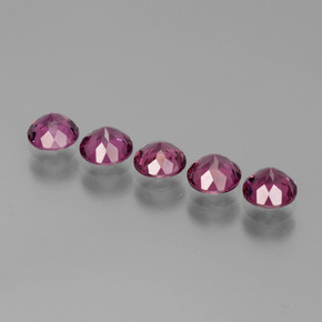 2.49캐럿 천연 라즈베리 레드 로돌라이트 가넷 보석, 라운드 컷, 4.66 mm, VS