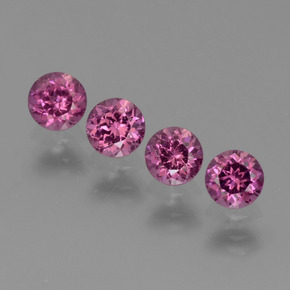 캐럿 천연 핑크빛 로즈 로돌라이트 가넷 보석, 라운드 컷, 4.22 mm, VS