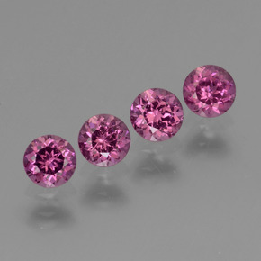 캐럿 천연 핑크빛 로즈 로돌라이트 가넷 보석, 라운드 컷, 4.22 mm, VS