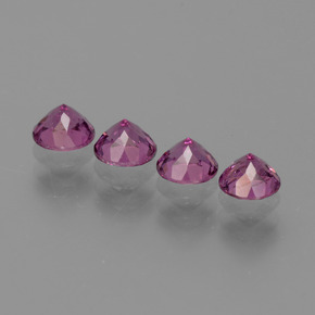 캐럿 천연 핑크빛 로즈 로돌라이트 가넷 보석, 라운드 컷, 4.22 mm, VS