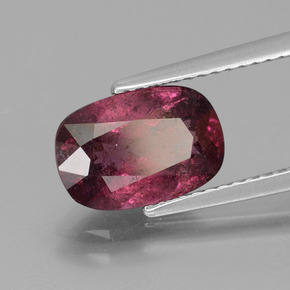 2.92캐럿 천연 핑크빛 로즈 로돌라이트 가넷, 쿠션 컷, 10.5×7.2 mm, SI