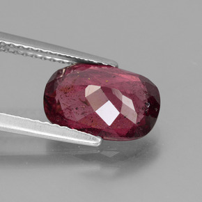 2.92캐럿 천연 핑크빛 로즈 로돌라이트 가넷, 쿠션 컷, 10.5×7.2 mm, SI