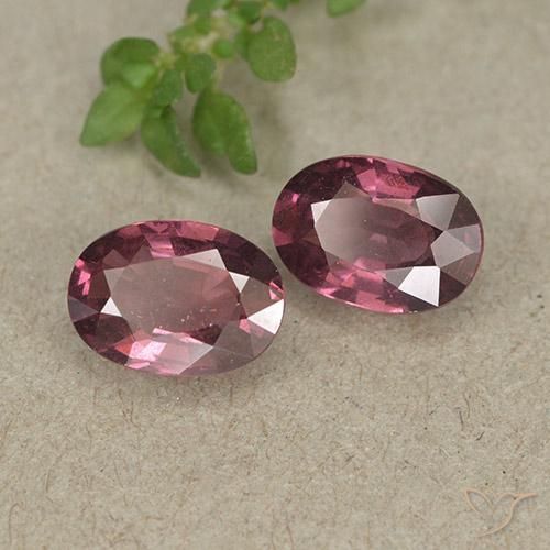 1.93캐럿 천연 미디엄 레드 로돌라이트 가넷 보석, 타원형 컷, 7.2×5.1 mm, VVS-VS