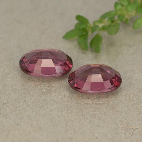 1.93캐럿 천연 미디엄 레드 로돌라이트 가넷 보석, 타원형 컷, 7.2×5.1 mm, VVS-VS
