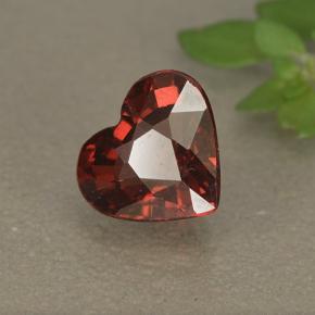 1.77캐럿 천연 상그리아 레드 로돌라이트 가넷, 하트 모양, 7.6×6.8 mm, VS
