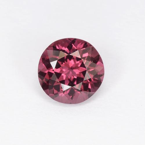 0.86캐럿 천연 퍼플 로즈 로돌라이트 가넷, 라운드 컷, 5.54 mm, VVS-VS