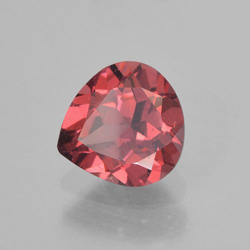 0.90캐럿 천연 스칼렛 레드 로돌라이트 가넷, 배 모양, 6.1×5.8 mm, VS