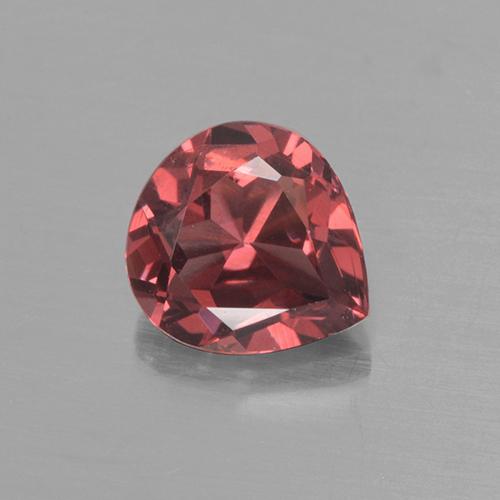 0.75캐럿 천연 다크 레드 로돌라이트 가넷, 배 모양, 6×5.5 mm, VS