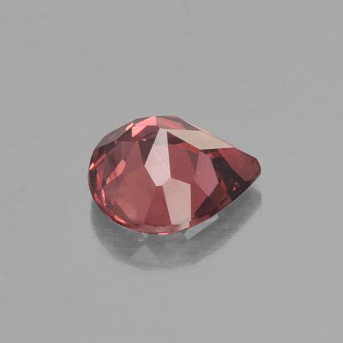 0.75캐럿 천연 다크 레드 로돌라이트 가넷, 배 모양, 6×5.5 mm, VS