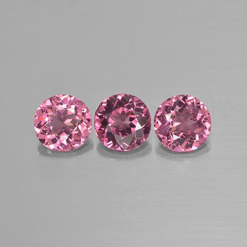 2.22캐럿 천연 핑크빛 로즈 로돌라이트 가넷 보석, 라운드 컷, 5.45 mm, VS
