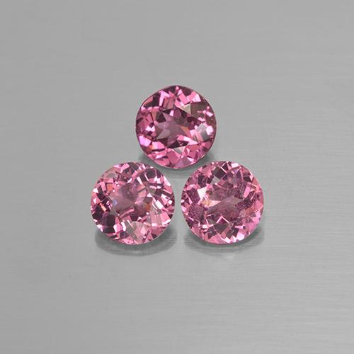 2.22캐럿 천연 핑크빛 로즈 로돌라이트 가넷 보석, 라운드 컷, 5.45 mm, VS