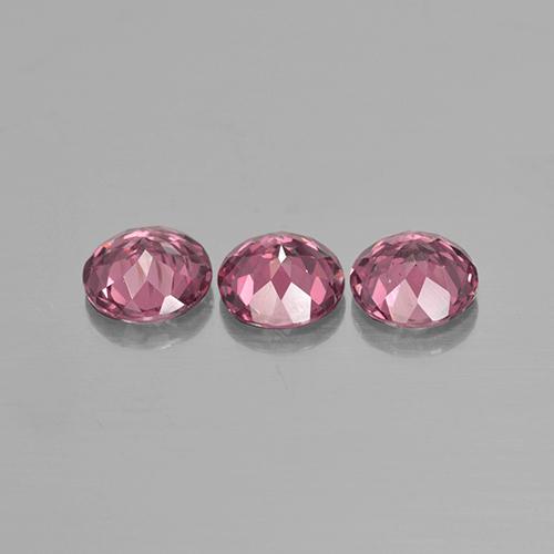 2.22캐럿 천연 핑크빛 로즈 로돌라이트 가넷 보석, 라운드 컷, 5.45 mm, VS