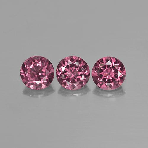 2.62캐럿 천연 핑크빛 로즈 로돌라이트 가넷 보석, 라운드 컷, 5.60 mm, VS
